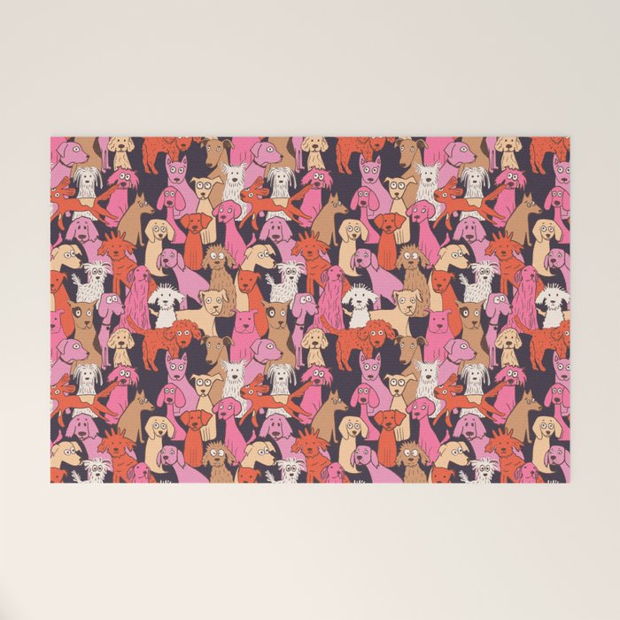 Dogs all day brights Welcome Mat Gallery Image 1