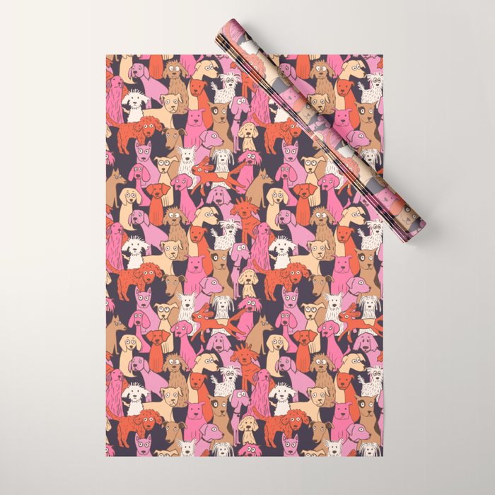 Dogs all day brights Wrapping Paper Gallery Image 1