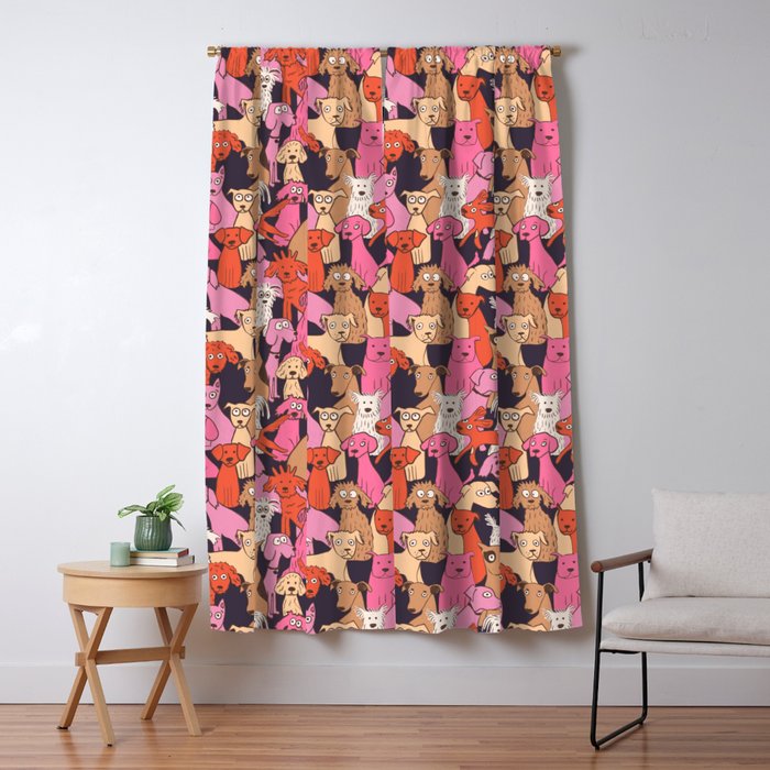 Dogs all day brights Window Curtain Gallery Image 1