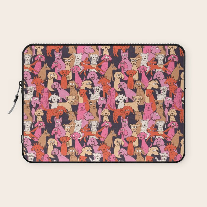 Dogs all day brights Laptop Sleeve Gallery Image 1