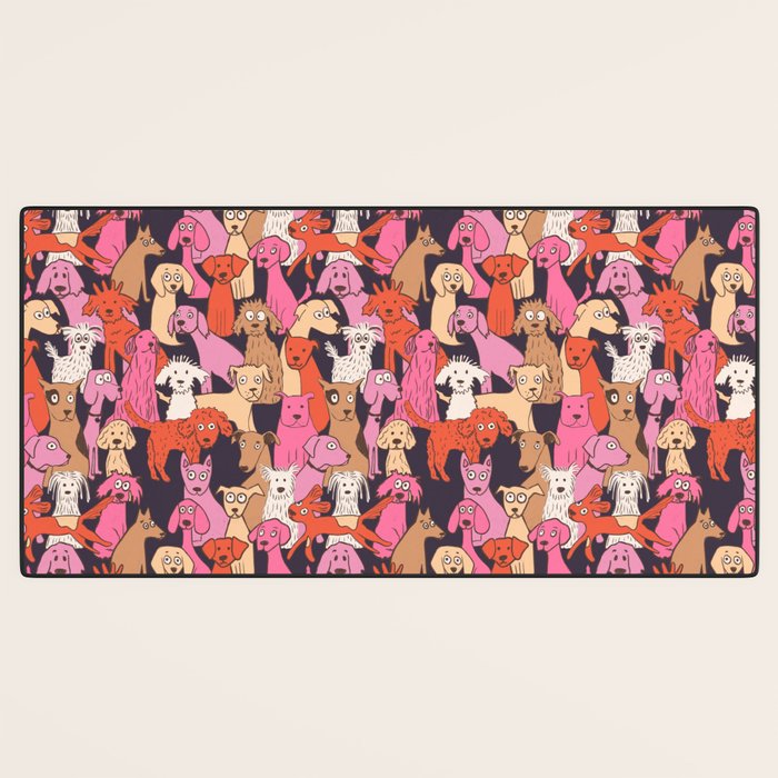 Dogs all day brights Desk Mat Gallery Image 3