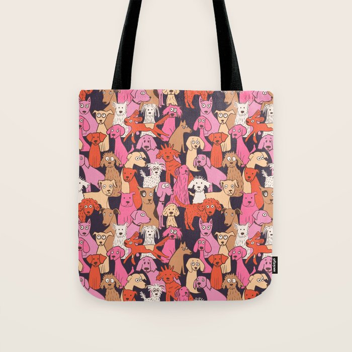 Dogs all day brights Tote Bag Gallery Image 1