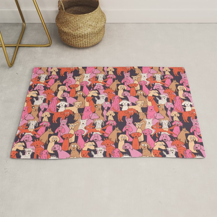 Dogs all day brights Rug Gallery Image 1