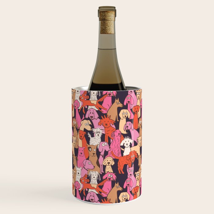 Dogs all day brights Wine Chiller Gallery Image 1