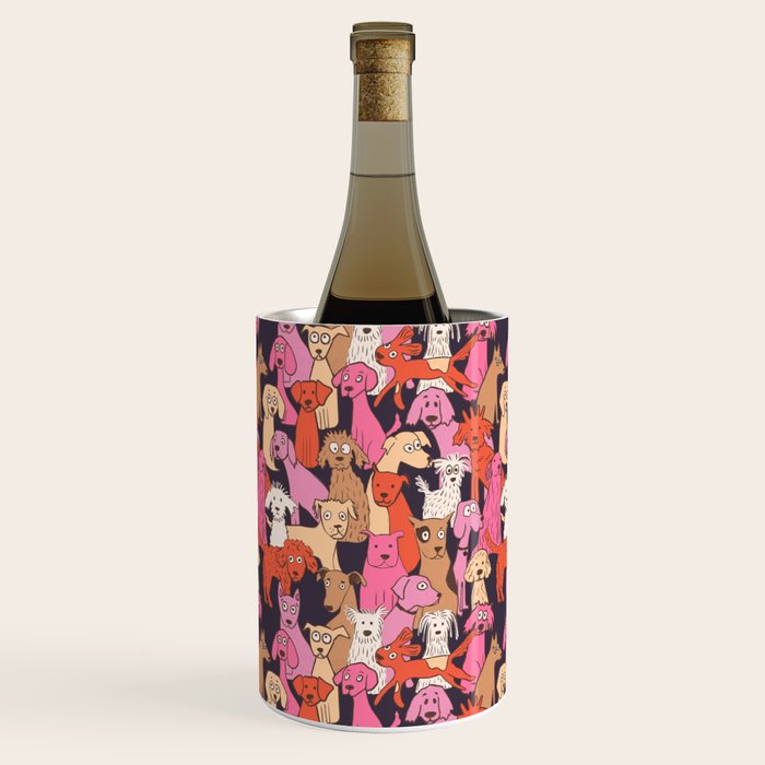 Dogs all day brights Wine Chiller Gallery Image 3