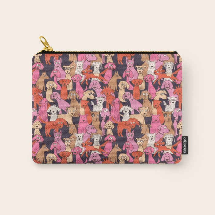 Dogs all day brights Carry All Pouch Gallery Image 1