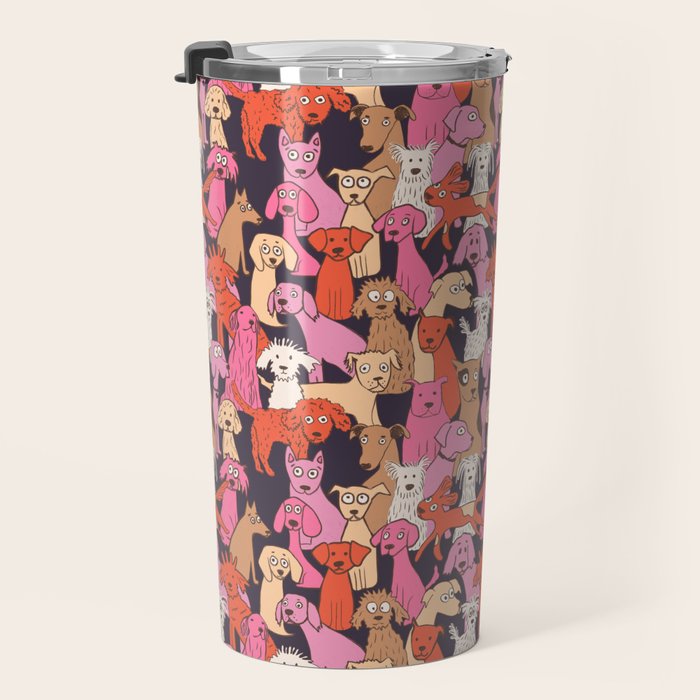 Dogs all day brights Travel Mug Gallery Image 3