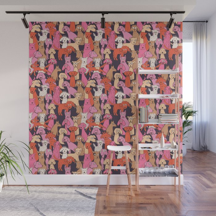 Dogs all day brights Wall Mural Gallery Image 1