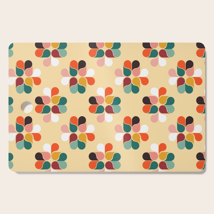 Retro geometry pattern no2 Cutting Board Gallery Image 1
