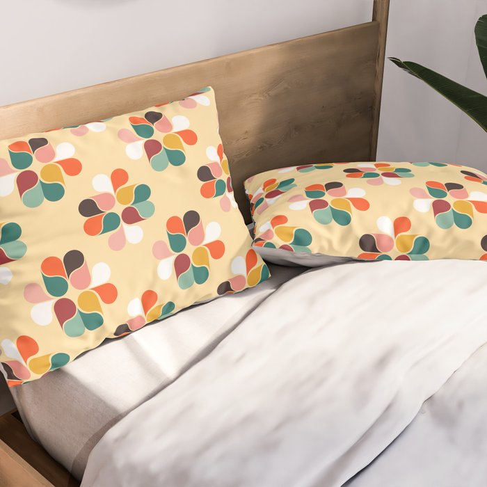 Retro geometry pattern no2 Pillow Sham Gallery Image 2