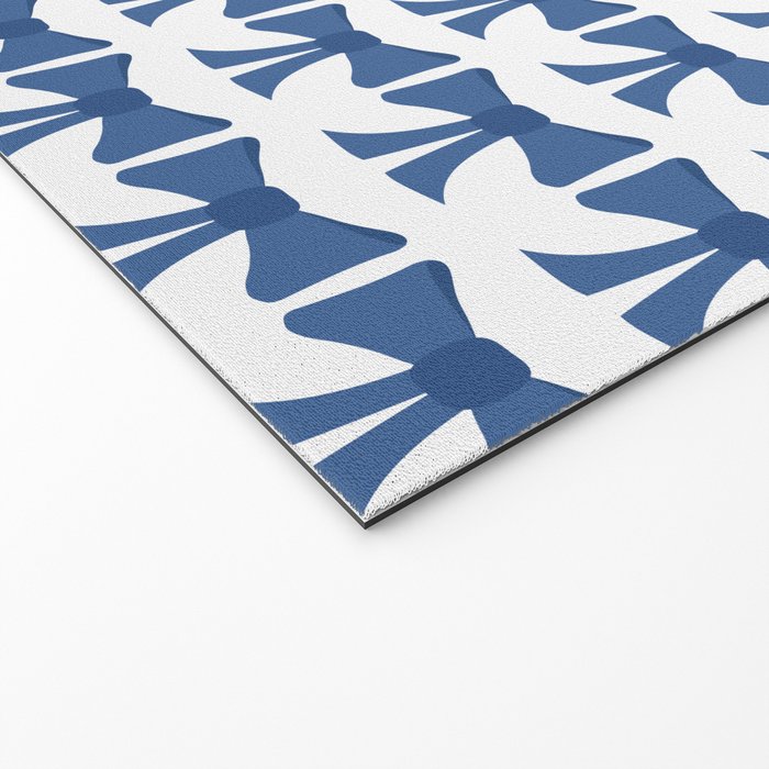 Vintage Bows V Blue Welcome Mat Gallery Image 2