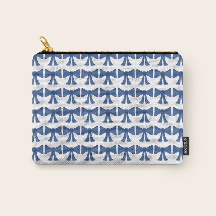 Vintage Bows V Blue Carry All Pouch Gallery Image 1