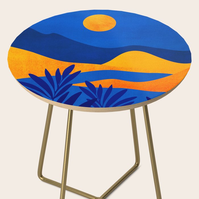 Moonrise Mountains / Blue and Orange Side Table Gallery Image 2