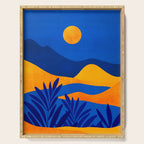 Moonrise Mountains / Blue and Orange Serving Tray Gallery Image 1