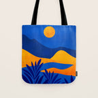 Moonrise Mountains / Blue and Orange Tote Bag Gallery Image 1