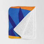 Moonrise Mountains / Blue and Orange Throw Blanket Gallery Image 3