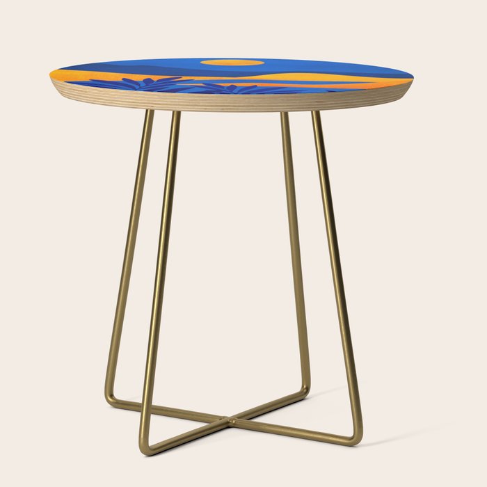 Moonrise Mountains / Blue and Orange Side Table Gallery Image 1