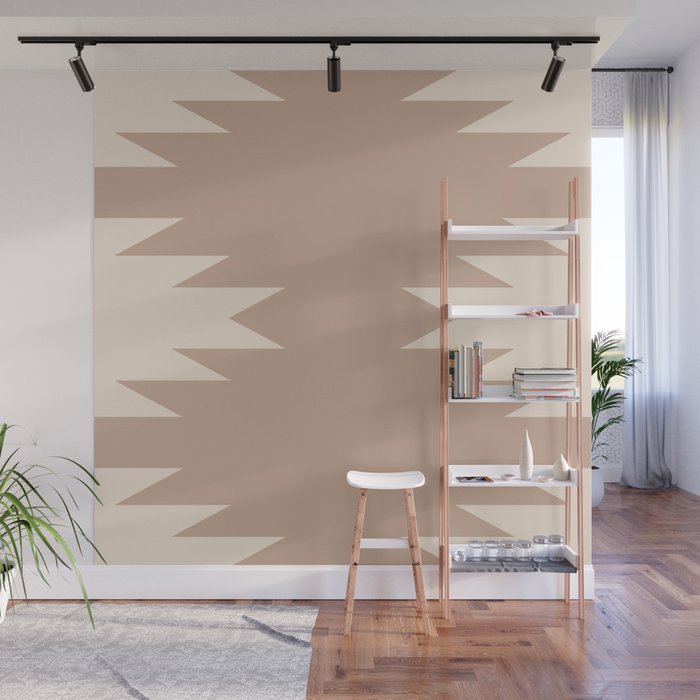 Geometric Southwestern Minimalism - Neutral Natural Beige Wall Mural Gallery Image 1