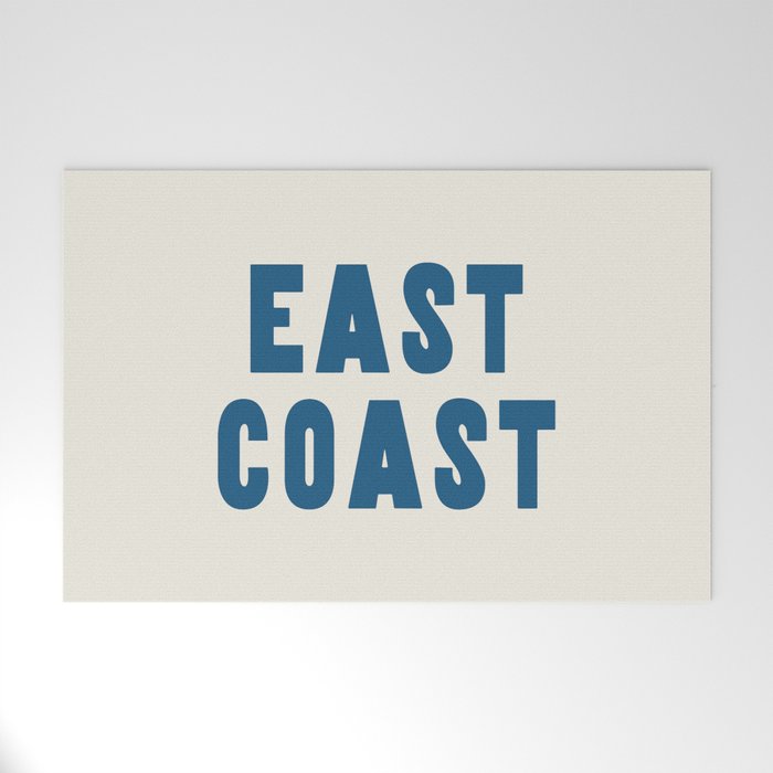 East Coast - Retro Typography Welcome Mat Gallery Image 1