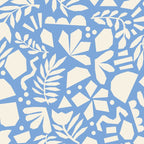 Blue Abstract Florals and Leaves Coffee Mug Gallery Image 2