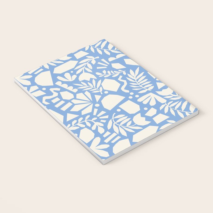 Blue Abstract Florals and Leaves Notebook Gallery Image 3