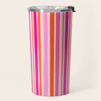 Pink and Orange Stripes Freehand Travel Mug Gallery Image 2