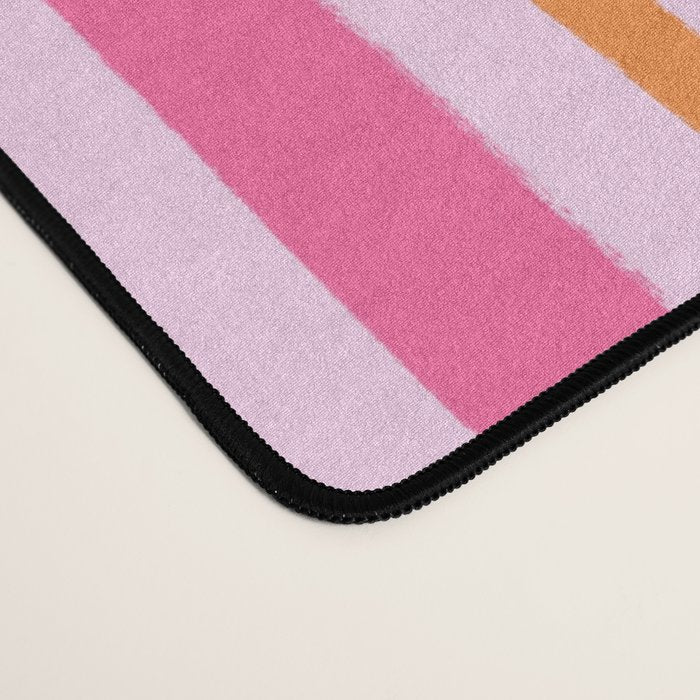 Pink and Orange Stripes Freehand Desk Mat Gallery Image 4
