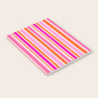 Pink and Orange Stripes Freehand Notebook Gallery Image 2
