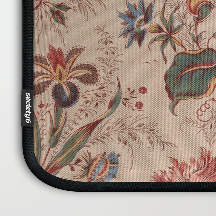 Antique Chinese Floral Pattern Laptop Sleeve Gallery Image 3