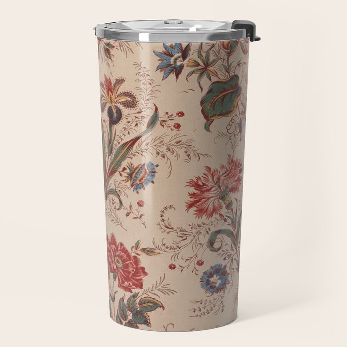 Antique Chinese Floral Pattern Travel Mug Gallery Image 2