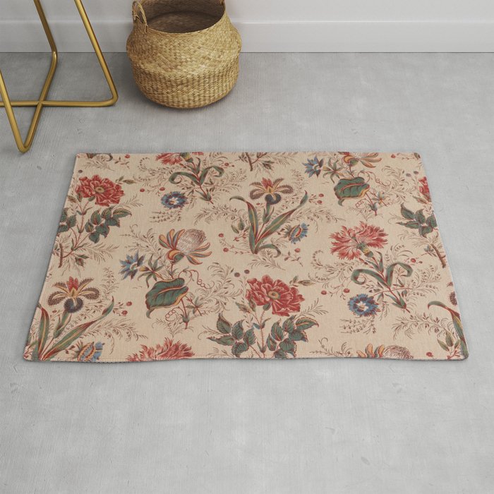 Antique Chinese Floral Pattern Rug Gallery Image 1