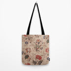 Antique Chinese Floral Pattern Tote Bag Gallery Image 2