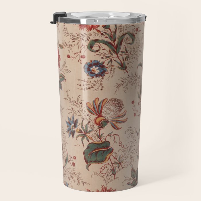 Antique Chinese Floral Pattern Travel Mug Gallery Image 3
