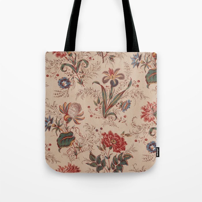 Antique Chinese Floral Pattern Tote Bag Gallery Image 1