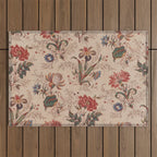 Antique Chinese Floral Pattern Outdoor Rug Gallery Image 1