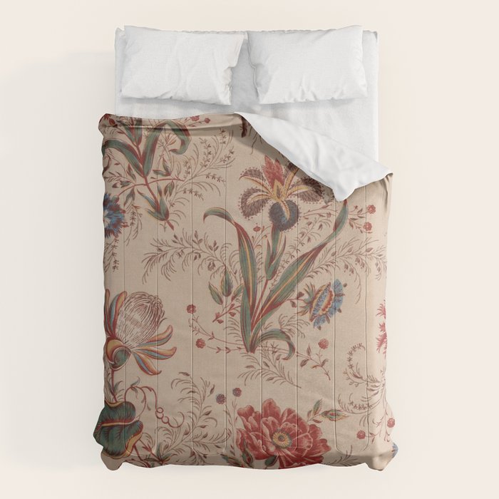Antique Chinese Floral Pattern Comforter Gallery Image 1
