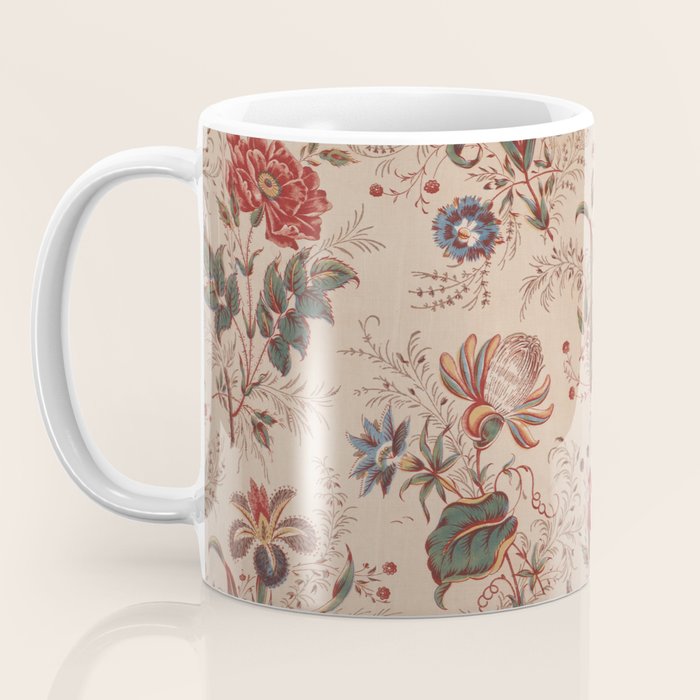 Antique Chinese Floral Pattern Coffee Mug Gallery Image 3