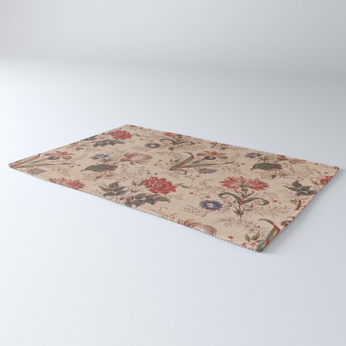 Antique Chinese Floral Pattern Rug Gallery Image 3