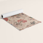 Antique Chinese Floral Pattern Yoga Mat Gallery Image 2