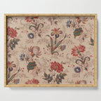 Antique Chinese Floral Pattern Serving Tray Gallery Image 1