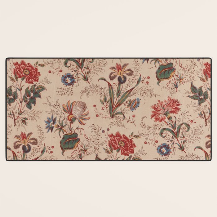 Antique Chinese Floral Pattern Desk Mat Gallery Image 3