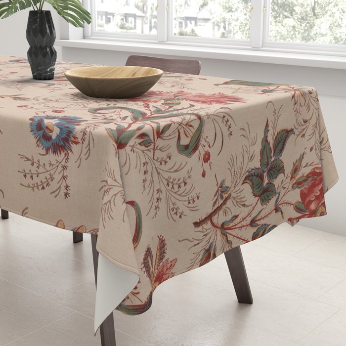Antique Chinese Floral Pattern Tablecloth Gallery Image 3