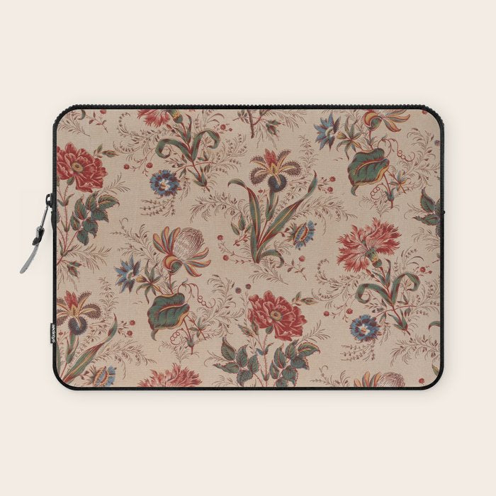 Antique Chinese Floral Pattern Laptop Sleeve Gallery Image 1