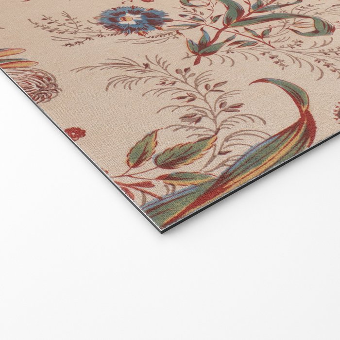 Antique Chinese Floral Pattern Welcome Mat Gallery Image 2