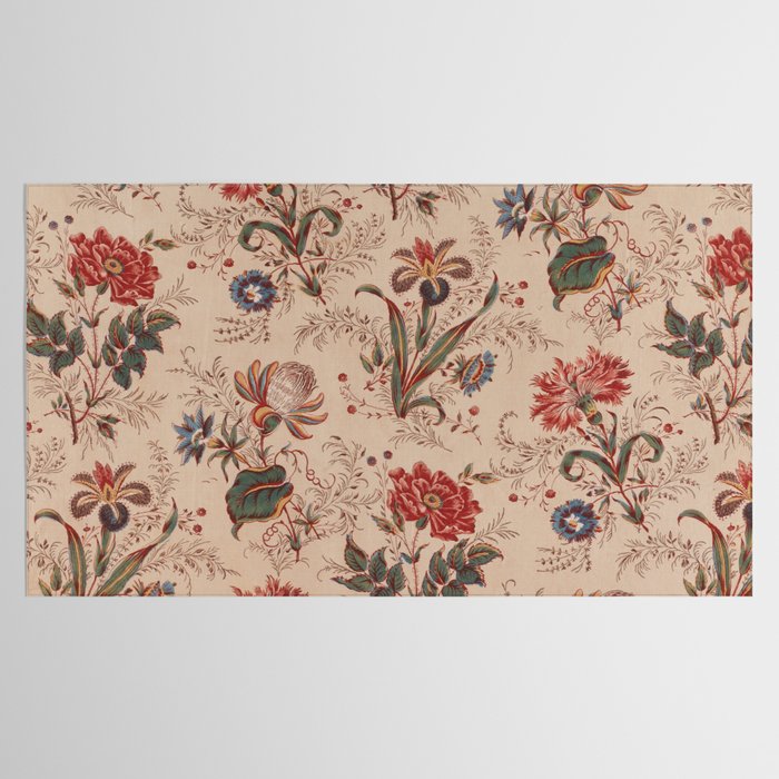 Antique Chinese Floral Pattern Tablecloth Gallery Image 2