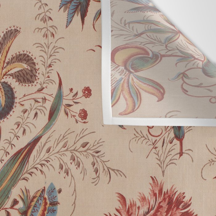 Antique Chinese Floral Pattern Wall Tapestry Gallery Image 3