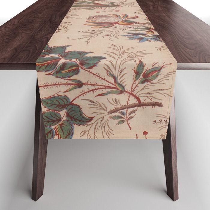 Antique Chinese Floral Pattern Table Runner Gallery Image 1