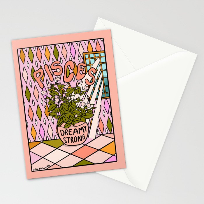 Pisces Plant Stationery Card Gallery Image 2