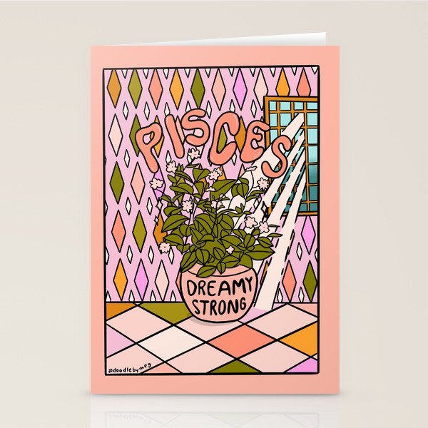Pisces Plant Stationery Card Gallery Image 2