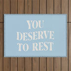 You Deserve To Rest Baby Blue Outdoor Rug Gallery Image 1
